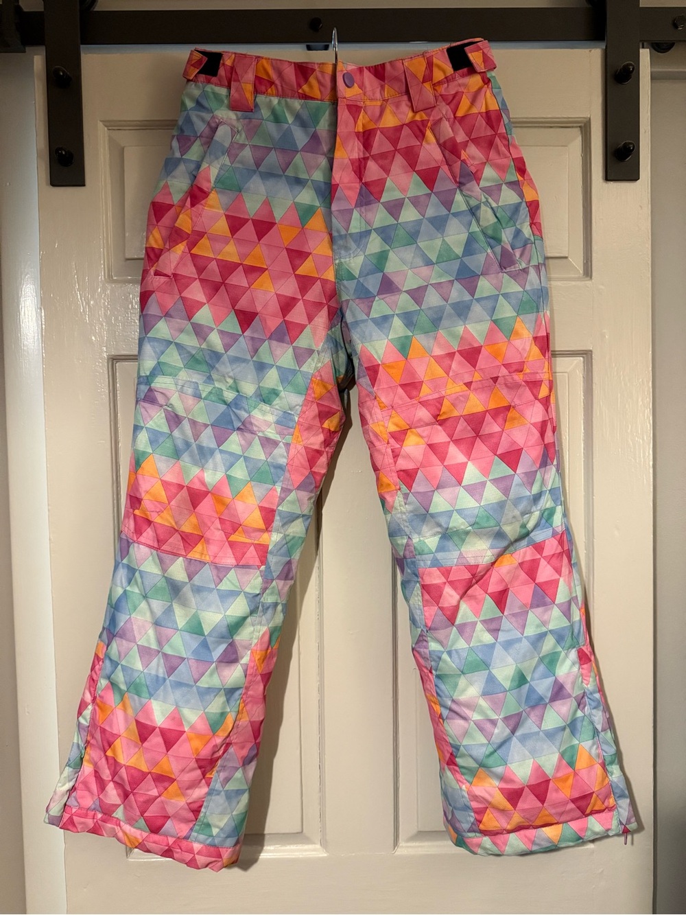 Girls Eddie Bauer Multicolor Triangle Print Snowpants